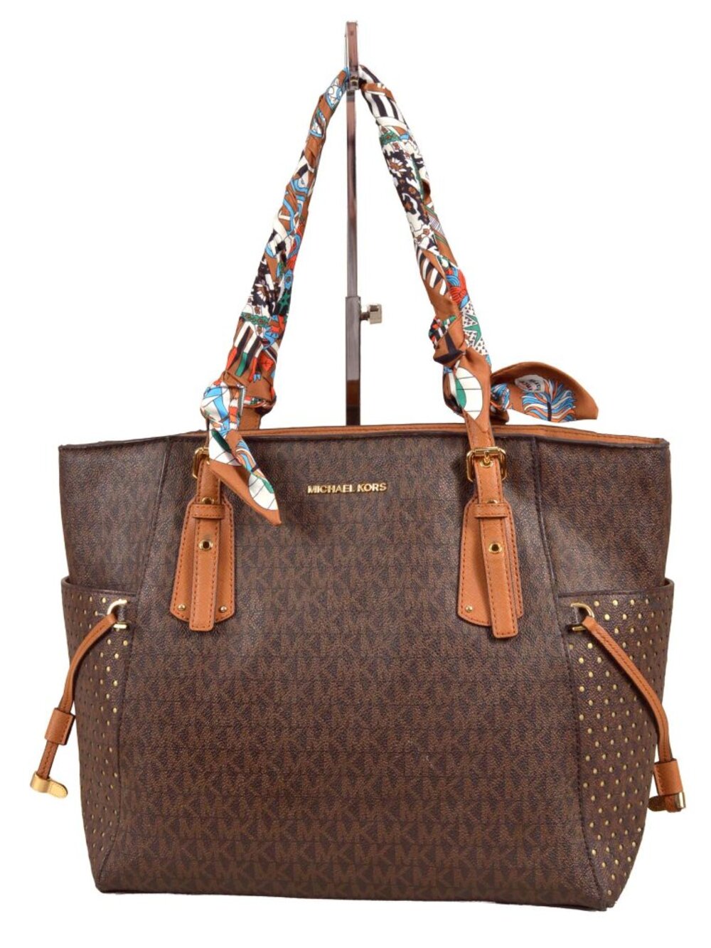 Michael Kors Voyager EW Signature Tote Bag (Straps Replaced)